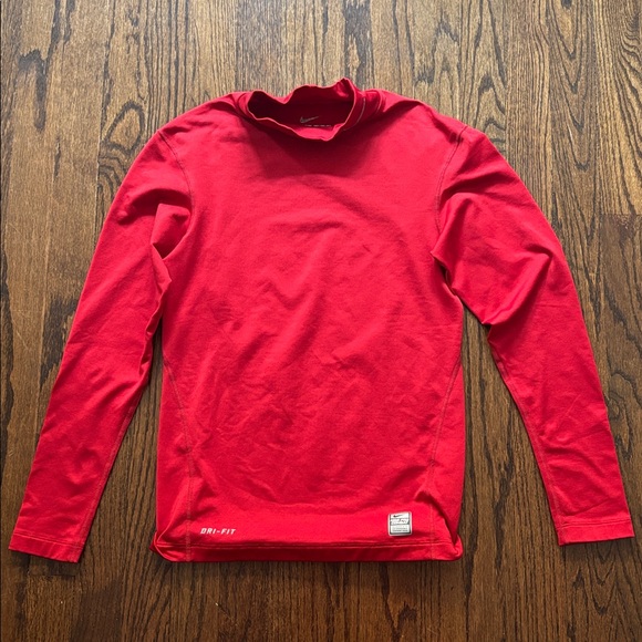 Nike Vibrant Red Dri-FIT Long Sleeve Top - Picture 1 of 3